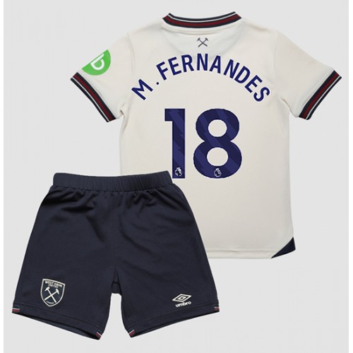 Maglia Calcio West Ham United Mateus Fernandes #18 Seconda Divisa Bambino 2025-26 Manica Corta (+ pantaloncini)